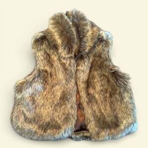 Polo Ralph Lauren Girls Brown Faux Fur Vest Gilet